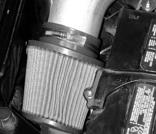 e) Install the supplied 3/8 breather hose from the nipple on the intake pipe to the nipple on the valve cover.