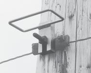 Mounts directly on pole using existing 3-bolt clamp or on extension brackets.
