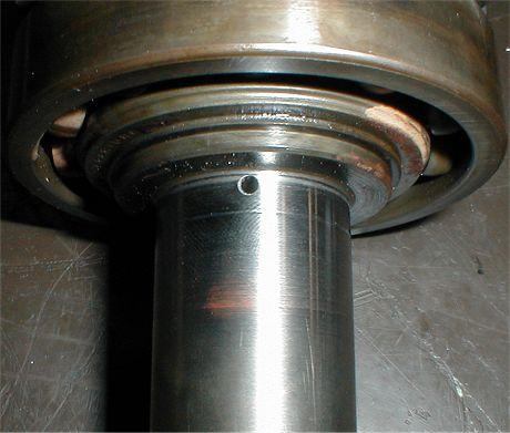 Next, check the seal diameter on the shaft. It should have no measurable grooves or wear. If it does, the seal will never be able to keep the oil in.