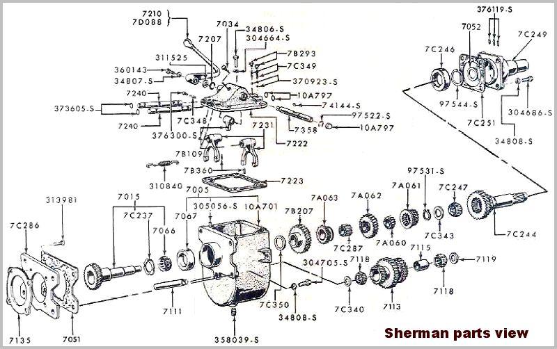 The Sherman combination being rebuilt in the