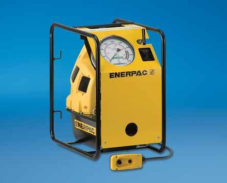 ZUTP-, Electric Tensioning Pumps Shown: ZUTP-1500E ZUTP Reservoir Capacity: 4,0 litres Flow at Rated Presure: 0,13 l/min Maximum Operating Pressure: 1500 bar Applications The Enerpac ZUTP- electric