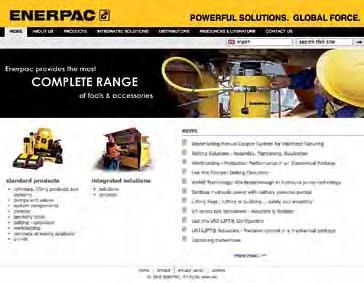About Enerpac ENERPAC manufactures high-force hydraulics (cylinders, pumps, valves, presses, pullers, tools, accessories and system components) for industry and construction and provides hydraulic
