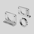 Accessories for stainless steel cylinders Foot mounting CRH Material: High-alloy steel Free of copper and PTFE + = plus stroke length Dimensions and ordering data For AB AH AO AT AU H1 SA TF TR US XA