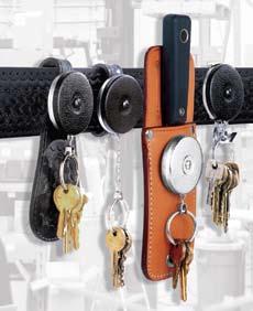SPECIALTY - KEY REELS & RETRACTORS OTHER KEY-BAK KEY REELS & SPECIALTY RETRACTORS #5S & #5BS Have an extra 12 of chain to allow keys to be kept in a pocket, extends an additional 24 and keeps keys