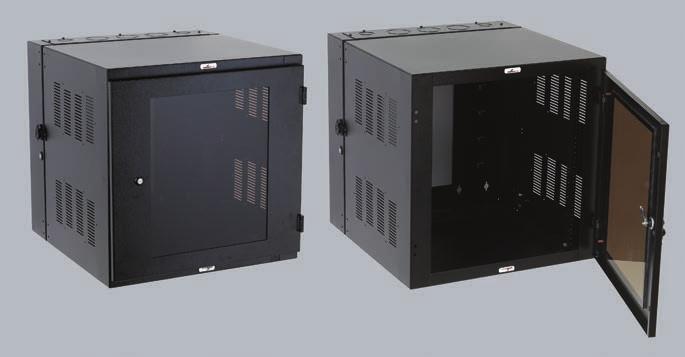 V-Line Wall Mount Enclosure Dual Hinge Wall Mount Enclosure Used to provide a cost effective, versatile and secure means to mount communications cabling, networking gear, and related equipment on a