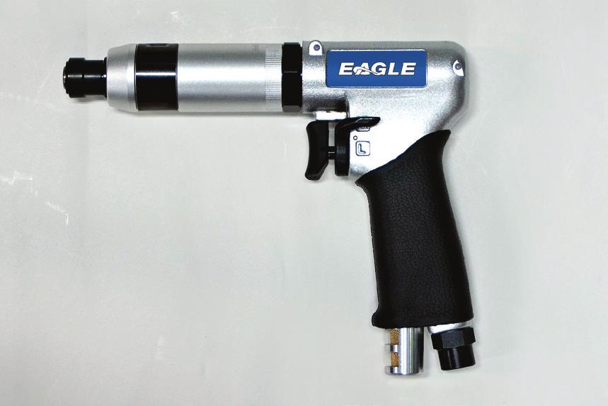 Pneumatic Torque Controlled ScrewDrivers Simple Torque Adjustment with Covered Access Inline Push to Start or Pistol Trigger Activated Ergonomic Handle Designs One Hand Reverse Activation Accurate