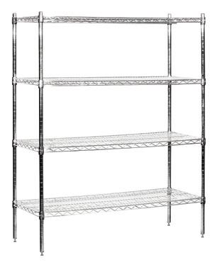 Note: Wire shelving is certified by the National Sanitation Foundation (NSF).