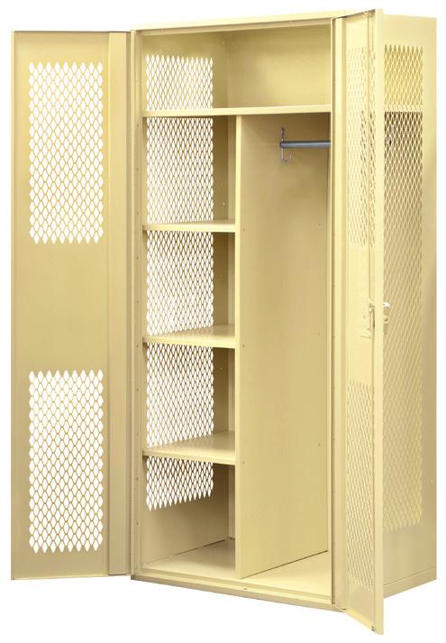 MILITARY TA-50 AND MILITARY COMBINATION STORAGE CABINETS Constructed of 14 gauge steel, Salsbury 7100 series military TA-50 and military combination storage cabinets are all welded and ideal for