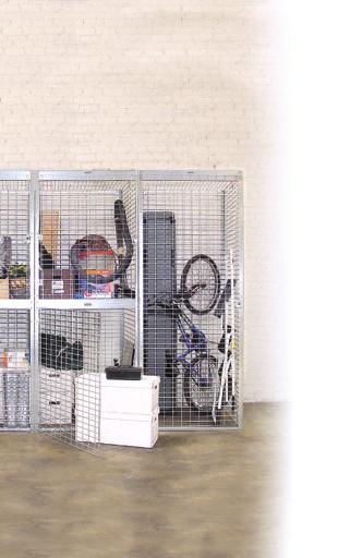 Storage Lockers STORAGE LOCKERS - SINGLE TIER AND DOUBLE TIER Constructed of 4 gauge galvanized welded wire and 14 gauge galvanized steel frames, 8100 and 8200 series storage lockers are ideal for