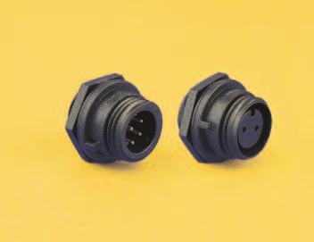 D Crimp or solder contacts - supplied separately PX0413 Mates with Flex Cable PX0410 Rear Panel mounting