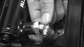 2. Install the 90º O-ring fittings and position the fittings at 10 o clock.