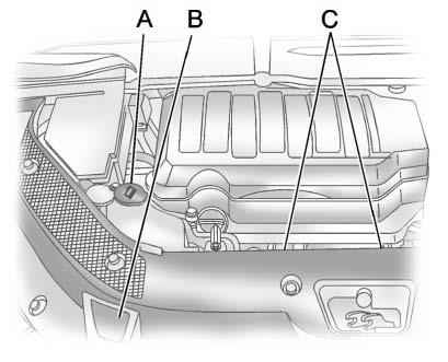 10-14 Vehicle Care 6. Remove the housing cover (C) with outlet duct. 7. Remove the filter (D) and any loose debris that may be found in the base (E). 8. Inspect or replace the filter (D). 9.
