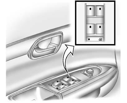 Keys, Doors and Windows 2-21 Uplevel shown, base similar The power window controls are located on each of the side doors. The driver door also has switches that control the passenger and rear windows.