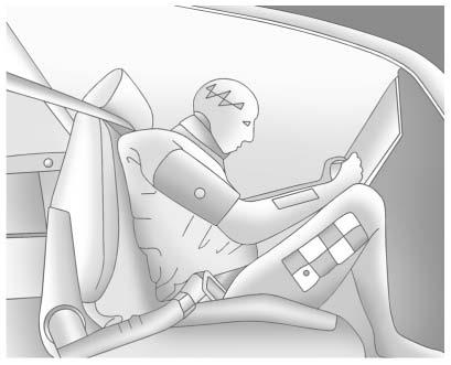 With safety belts, you slow down as the vehicle does.
