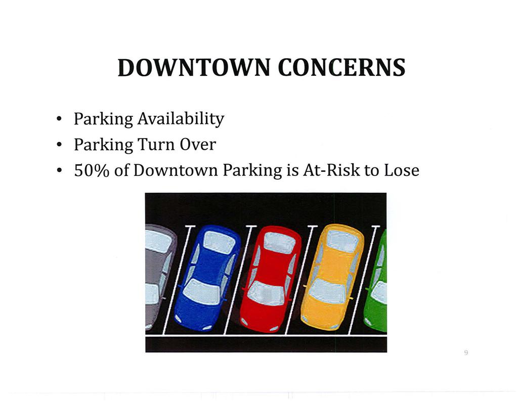 DOWNTOWN CONCERNS Parking Availability Parking