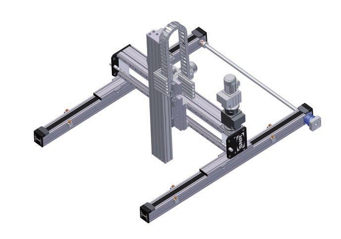 Optional angle drive for large center distance Portal connection Z-axis AXC120-A alternative AXC120-S Y-axis AXS280 X-axis AXC120-Z AXC120-A for very long