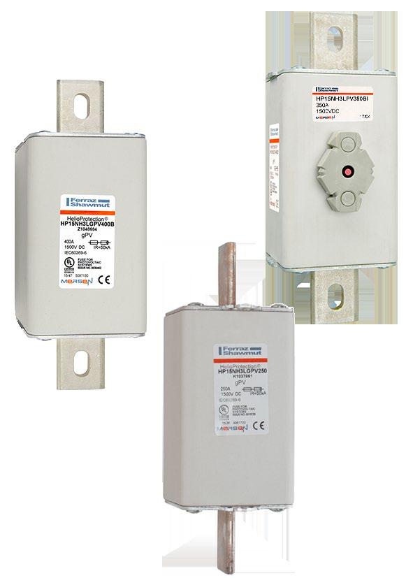 HelioProtection HP15NH3L SPECIAL PURPOSE FUSES PHOTOVOLTAIC FUSES FEATURES & BENEFITS Mersen HP15NH3L