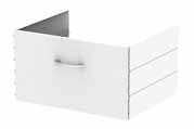 : 802 x 384 x 120 mm (w x d x h) Please use 2 rear panels respectively, 100 mm high. (see on page 9) Drawer 60 for, white, 300 mm high 05089 Inner dim.