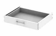 Drawer / Drawer with heated tray / Rear panel / Drawer inset + Drawer 45 Drawer 60 white, 100 mm high. for Variocar 45, handles white 15610 lockable 10420 Inner dim.