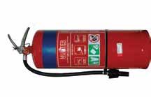 FIRE EXTINGUISHERS Fire Extinguisher All Muster extinguishers; comply to Australian Standard AS/NZS 1841.6, and include stainless steel handles, brass valves and powder coated red finish.