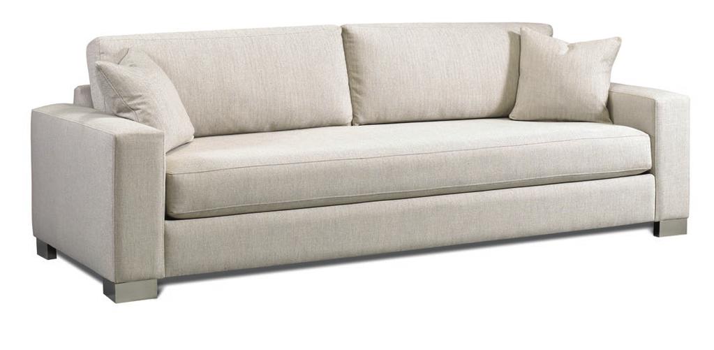 2667 Connor Series 2667-S2 Connor Mid Length Sofa / W91 D40 H34 Seat H17 / Arm H24 / Inside Seat W74 D25 Standard Walnut finish shown / Standard with two toss pillows