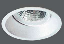110 Adjustable recessed LED downlight designed to visually integrate within planar ceilings whilst providing low glare illumination.