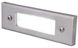 Miniature recessed wall lights for illuminating stairs and walkways. Optional Solid Brass or Copper trims.