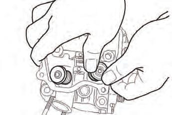 Step Parts to remove Remarks and procedures Fasteners 19 Cylinder head (1) Remove the cylinder head from the crankcase. (2) Remove the cylinder head gasket from the cylinder head.