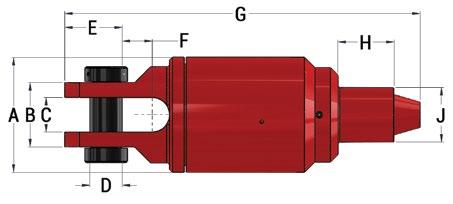 Type 7 - API Pin / Clevis for Maxi Rigs Type 7 Maxi-DUB Swivels with an API pin connection (to the reamer or hole-opener ahead of the swivel) are a special-order option.