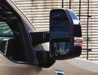 NEW TO SUPER DUTY Telescoping trailer tow mirrors with LED utility lighting Improved driver-controlled engine exhaust brake now with Auto setting for better control Trailer sway control now standard