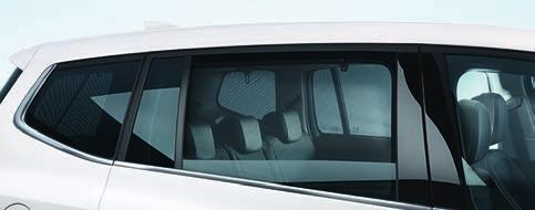 * PRIVACY SHADES Give your rear seat passengers a little extra shade, privacy and security.
