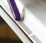 , PN M File Belt Sander, PN 8 Door Skin Spot Weld Removal Use grade file belt to remove any spot welds attaching door skin to