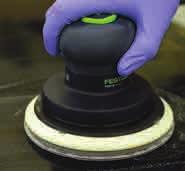 Note: Use M Flexible Abrasive Disc to reduce burning through the top coat surface. M Flexible Abrasive Hookit Disc, 7 hole, in.