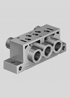 Solenoid/pneumatic valves, ISO 15 407 1 Accessories Individual sub base NAS Materials: Die cast aluminium Free of copper and PTFE Dimensions and ordering data ISO size B1 B2 D1 D2 D3 H1 H2 H3 H4 H5