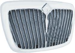 /Box 8084221, 20457164 International 2008+ ProStar Grill with Bug Screen - Chrome Plastic Grill with