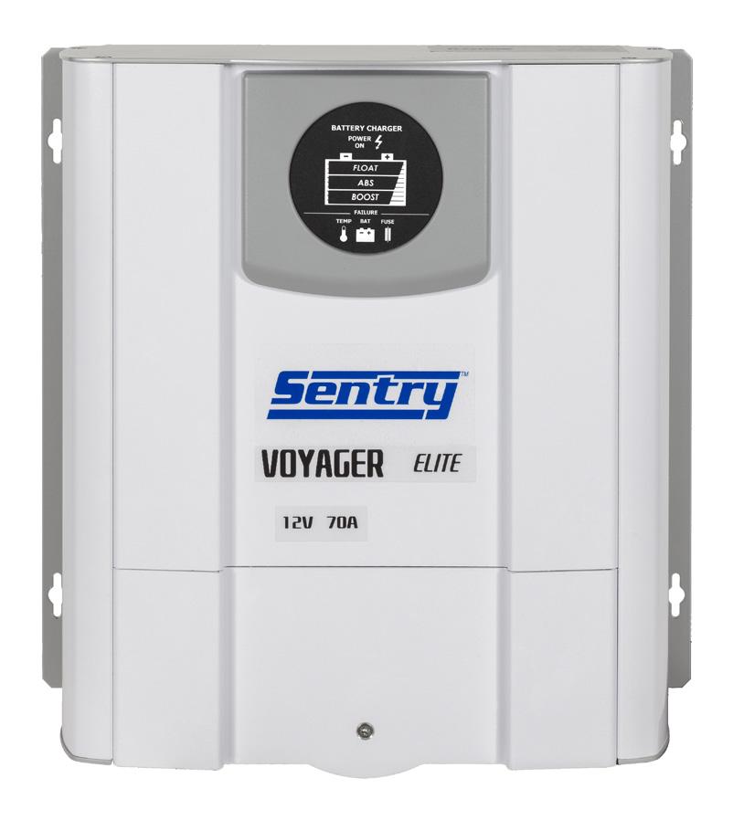 Sentry Voyager Elite Marine Battery Chargers SVE1270/3XJ Model Shown FEATURES Selectable charging outputs for Open Lead-Acid, Sealed Lead-Acid, AGM,, Lead Calcium, Spiralcell, Lithiumion (LiFeS04)