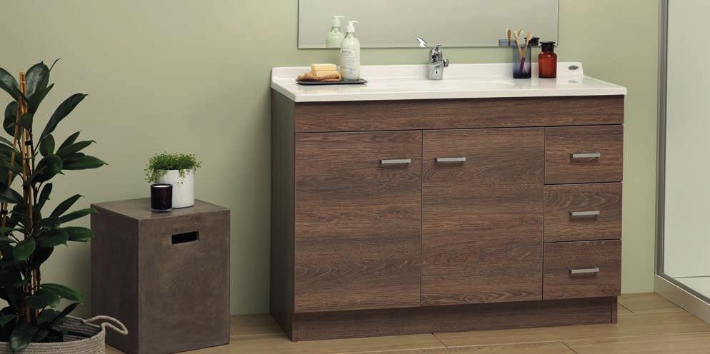 STATESMAN CLASSIC Acrylic top with upstand Single tap hole only Classic doors and drawers and NEW open cabinet style Floor Standing and options Corner Vanity option (Floor Standing only) Soft closing