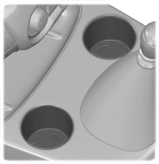 Stow items in the cup holder carefully as items may become loose during hard braking, acceleration or crashes,