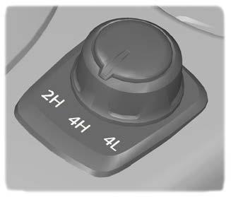 Four-Wheel Drive PRINCIPLE OF OPERATION The four-wheel drive system in your vehicle is a part-time system activated using the rotary switch mounted in the centre console.