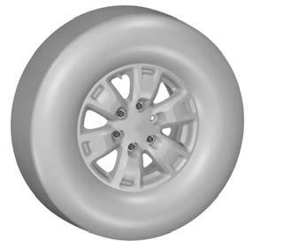 Wheels and Tires Note: Do not lay alloy road wheels face down on the ground. E79153 3 1 1. Assemble the jack handle. Note: Assemble the three handles to jack the rear of the vehicle. 2.