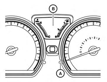 Type A TRIP COMPUTER When the ignition switch is placed in the ON position, modes of the trip computer can be selected by pushing the trip computer change button A on the instrument panel located