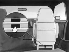 Top Strap Anchor Location Cargo Van {CAUTION: A child in a rear-facing child restraint can be seriously injured or killed if the passenger s airbag inflates.