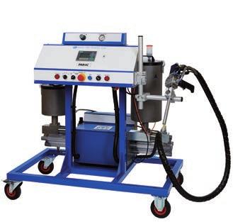 static or rotary/static mixing Wide material viscosity acceptance (liquid to paste) Table top or floor standing