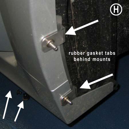 Align the lower innermost portion of the bracket by adjusting it inwards, to its fullest extent into the vehicle, prior to final bolting.