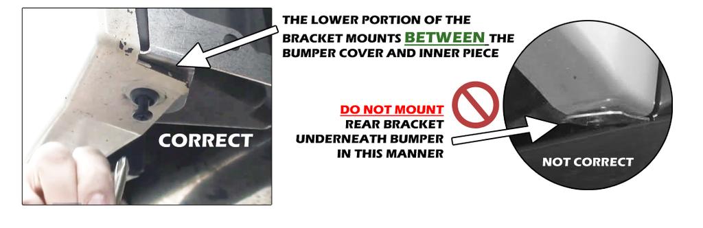 (Figure S) Place the mud flap against the corresponding mounting points on the bracket.