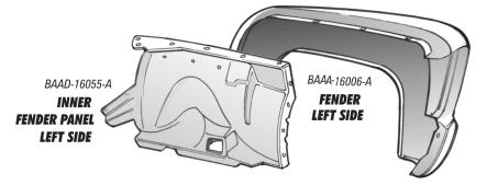 Fenders - Steel FRONT FENDER - THE VERY BEST AVAILABLE BAAA-16005-A Front Fender - Steel - Imported -