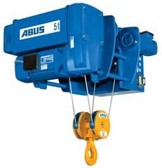 ABUS electric wire rope hoists for single-girder travelling cranes Load capacity: up to 16 t