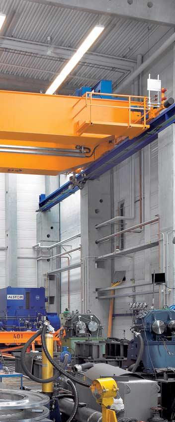 aabus overhead travelling cranes can lift, handle and lower loads of up to 120 tonnes*.