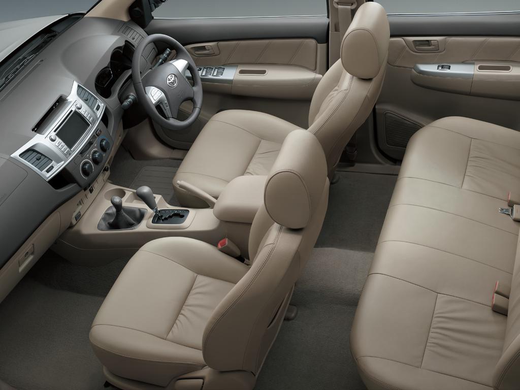 Uncompromised Comfort The interior of the Hilux is a testament