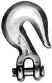 Clevis Grab Hooks Drop forged and heat treated for use with proof coil or high test chain. Easily attached in field or workshop. No connecting links required.